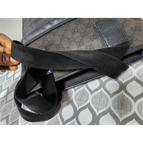Authentic Gucci GG Canvas Tote Bag Black & Grey - Picture 7 of 15
